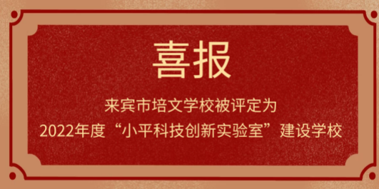 “小平科技創新實驗室”落戶來賓市培文學校啦~